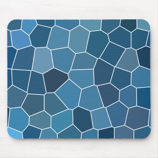Modernes, stilvolles blaues Muster Mousepad (Vorne)