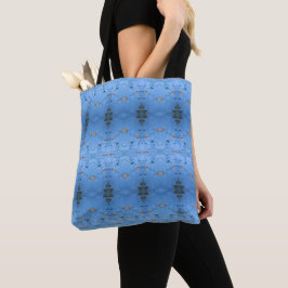 Modernes, stilvolles Blue Asian Oriental Practice Tasche