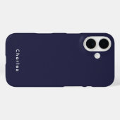 Modernes, stilvolles Blue Bold Monogram Masculine Case-Mate iPhone Hülle (Rückseite (Horizontal))