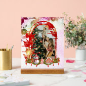 Modernes, stilvolles Blumenweihnachtsfest - Foto Acrylschild (Hochzeit)