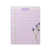 Modernes stilvolles Boho Floral Notizblock (Rotiert)