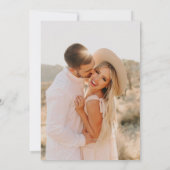 Modernes, stilvolles Boho Wedding Foto Einladung (Rückseite)