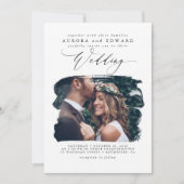 Modernes stilvolles Boho Wedding Foto Einladung (Vorderseite)