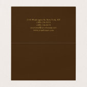 Modernes, stilvolles Braun Gold Beruflich Trendy Visitenkarten (Innenseite Aufgefaltet)