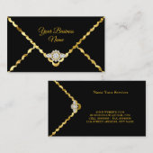 Modernes, stilvolles Business Gold Black Diamond E Visitenkarte (Vorne/Hinten)