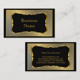 Modernes, stilvolles Business Gold Black Metal Loo Visitenkarte
