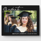 Modernes stilvolles Calligraphy Ink Abschluss Foto Fotoplatte (Vorderseite)