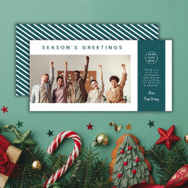 Modernes, stilvolles Corporate Business Team Foto Feiertagskarte