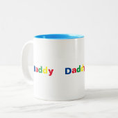 Modernes, stilvolles Daddy Zweifarbige Tasse (Vorderseite Links)