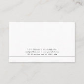 Modernes stilvolles Design Trendy Smooth Schlicht Visitenkarte (Rückseite)