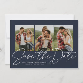 Modernes, stilvolles Drehbuch mit 3 Foto-Marinebla Save The Date