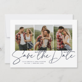 Modernes, stilvolles Drehbuch mit 3 Foto-Marinebla Save The Date