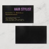 Modernes, stilvolles, einzigartiges Friseur Grau H Visitenkarte (Vorne/Hinten)