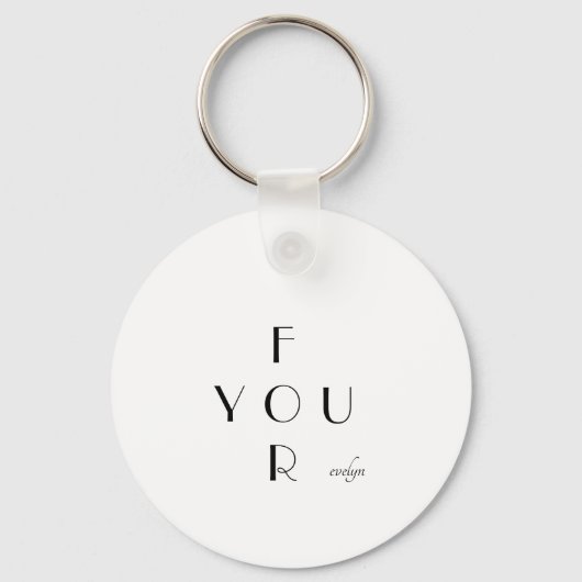 Modernes stilvolles Elegant Minimaler Schlüsselanh Schlüsselanhänger (Vorderseite)