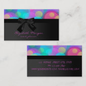 Modernes stilvolles Elegant, Schwarzer Bow Visitenkarte (Vorne/Hinten)