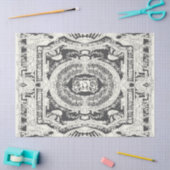 Modernes, stilvolles Elegantes Grau Weiß Barock Or Seidenpapier (Basteln)