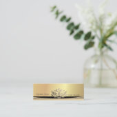 Modernes stilvolles Elegantes Lotus Mini Visitenkarte (Stehend Vorderseite)