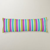 Modernes, stilvolles Farbblockband Monogram Seitenschläferkissen (Rückseite)