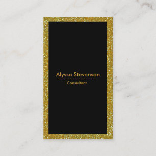 Modernes, stilvolles, feines Gold und schwarz gest Visitenkarte