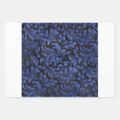 Modernes, stilvolles, festliches, dunkelblaues Kar Geschenkpapier Set (Vorderseite 2)