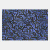 Modernes, stilvolles, festliches, dunkelblaues Kar Geschenkpapier Set (Vorderseite 2)