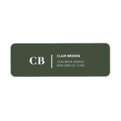 Modernes, stilvolles Forest Green Monogram (Vorne)