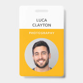 Modernes, stilvolles Foto Beruflich-QR-Logo Ausweis (Vorderseite)