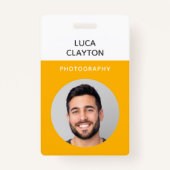 Modernes, stilvolles Foto Beruflich-QR-Logo Ausweis (Vorderseite)