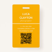 Modernes, stilvolles Foto Beruflich-QR-Logo Ausweis (Rückseite)