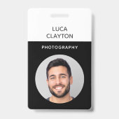 Modernes, stilvolles Foto Beruflich-QR-Logo Ausweis (Vorderseite)