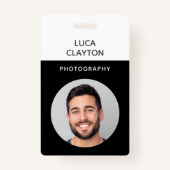 Modernes, stilvolles Foto Beruflich-QR-Logo Ausweis (Vorderseite)