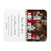 Modernes, stilvolles Foto Lace Einfach Save the Da Magnet (Horizontal)