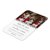 Modernes, stilvolles Foto Lace Einfach Save the Da Magnet (Linke Seite)