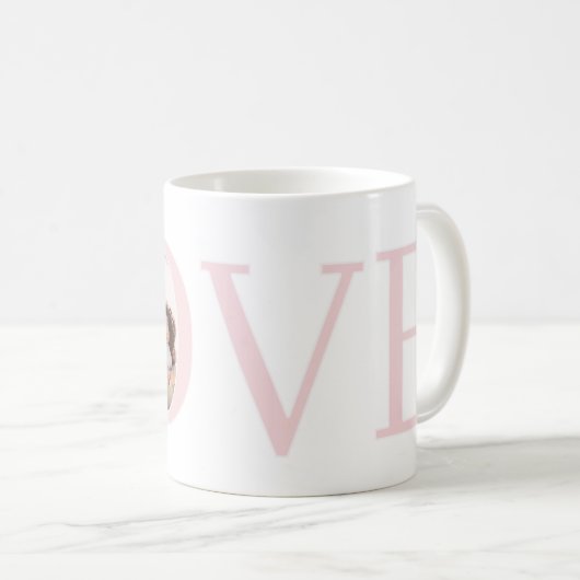 Modernes stilvolles Foto | LIEBE Script Valentinst Kaffeetasse (VorderseiteRechts)