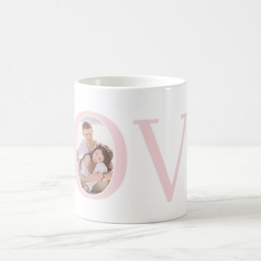 Modernes stilvolles Foto | LIEBE Script Valentinst Kaffeetasse (Mittel)