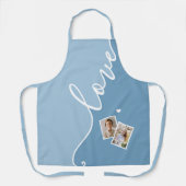 Modernes, stilvolles Foto Script blau Schürze (Vorderseite)