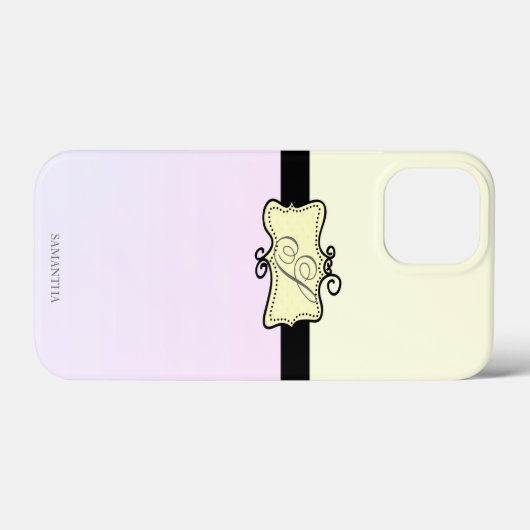 Modernes, stilvolles Girly Stripe Yellow Pink Case-Mate iPhone Hülle (Rückseite (Horizontal))