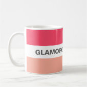 Modernes, stilvolles Glamour Granny Pink Kaffeetasse (Links)