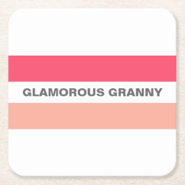 Modernes, stilvolles Glamour Granny Pink Rechteckiger Pappuntersetzer