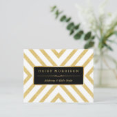 Modernes, stilvolles Gold Glitzer Stripes Muster Postkarte (Stehend Vorderseite)