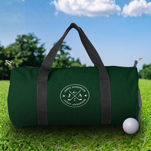 Modernes, stilvolles Golfer Monogram & Name Person Duffle Bag