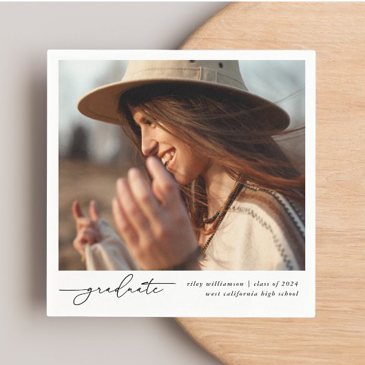 Modernes, stilvolles Graduate Handwriting-Skript-F Serviette