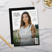 Modernes, stilvolles Graduate Magazine Cover Grad Einladung
