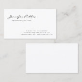 Modernes, stilvolles Grafikdesign Minimalistisch Visitenkarte (Vorne/Hinten)