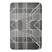 Modernes, stilvolles, grau geometrisches Muster Badematte (Vorderseite Vertikal)