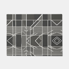 Modernes, stilvolles, grau geometrisches Muster Fußmatte