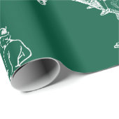 Modernes, stilvolles Green White Horseback Riding  Geschenkpapier (Rolleneckpunkt)