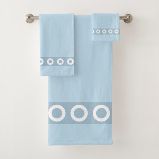 Modernes, stilvolles hellblaues Badetuch Set (Insitu)
