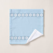 Modernes, stilvolles hellblaues Badetuch Set (Waschlappen)