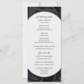 Modernes, stilvolles Hochzeitsprogramm aus schwarz (Rückseite)